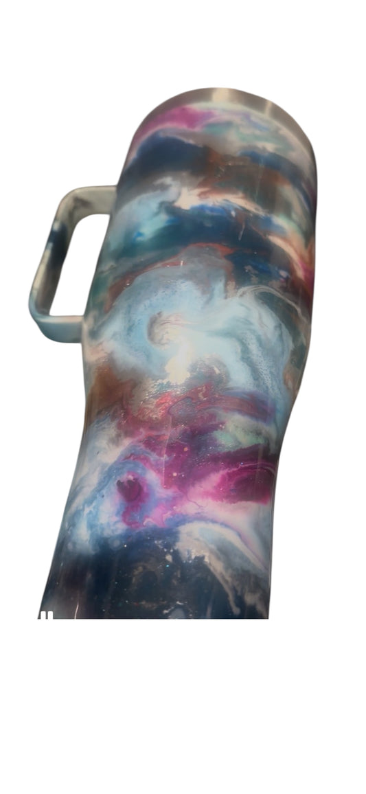 40 OZ Tumbler with handle “Sea breeze “”