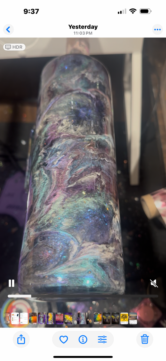 30 oz Tumbler with handle - Abalone