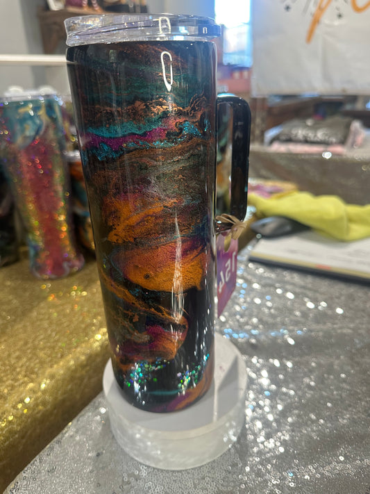 30 OZ skinny Tumbler with handle