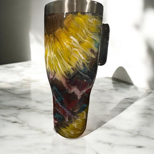 16 oz Coffee Mug – Yellow Elegance